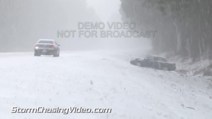 Силен снеговълеж в Северна Каролина 12.2.2014