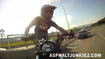 Motorcycle Stunts Go Pro Test Hd. Throttle Trauma