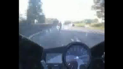 Race Extreme Of Motor Bike On Motorway