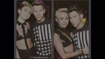 Nick Jonas и Miley Cyrus на наградите на Teen Choice 2013