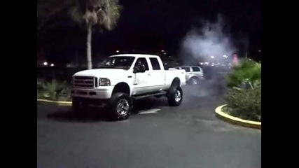 500hp Ford Turbo Diesel F350 Burnout 