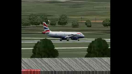 Airbus a320 Ba landing at Sofia Airport