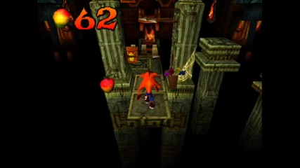 Crash Bandicoot 1 - Level 13 Temple Ruins : Clear Gem 