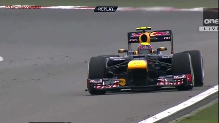 F1 Гран при на Китай 2012 - Webber за малко не излита [hd]