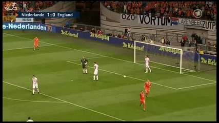 |hq| Холандия 2 - 2 Англия - Ван дер Ваарт за 2 - 0