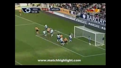 Hull City vs Wigan (2 - 1) EPL Goals & Highlights 03 - 10 - 2009