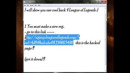 League of legends hack 1.9 2012edition !!!!