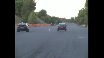 Audi S2 Coupe Vs. Audi 80 Quattro Turbo Drag Race 1/4 Mile 