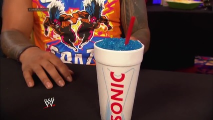 Hornswoggle shows The Usos the correct way to drink Sonic slushes: Smackdown, July 18, 2014