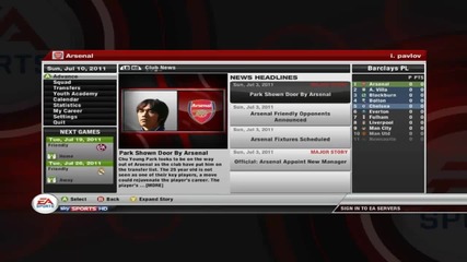 Fifa 12|career mode arsenal| s1.e1