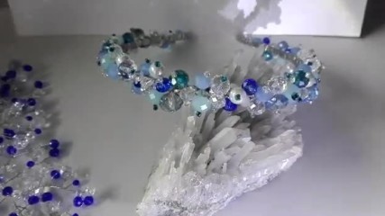 Дизайнерска диадема с кристали- Some Blue от Absoluterose.com