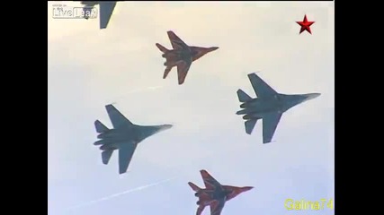 Тренировъчен полет на руските елитни въздушни части