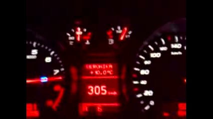 308 км_ч на магистрала Тракия с Audi R8
