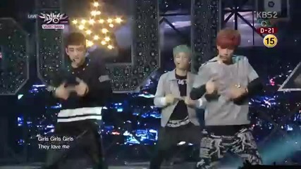 140117 Got7 - Intro & Girls Girls Girls @ Music Bank