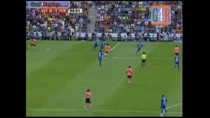Zlatan Ibrahimovic Goal Getafe - Barcelona 0 - 1 (0 - 2 12/09/2009)