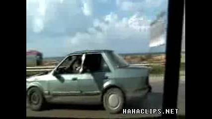 Крава в колата ! 