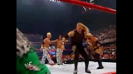 Judgment Day 2000 - Edge , Christian & Kurt Angle vs Too Cool