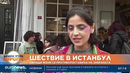 Разпръснаха със сълзотворен газ шествие за 8 март в Истанбул