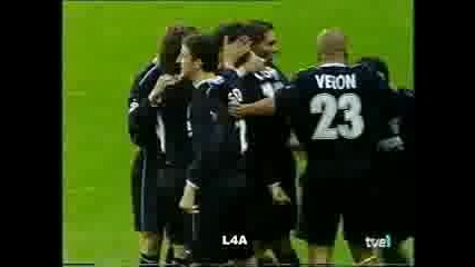 Страхотен гол на Ернан Креспо с екипа на Лацио срещу Реал Мадрид 