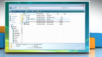 Windows® Vista: How to create a shortcut on Windows® Vista?