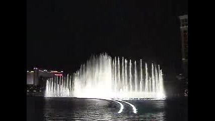 Bellagio Fountains At Night, Las Vegas Usa