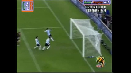 03.07.2010 Аржентина - Германия 0:4 Всички голове и положения - Мондиал 2010 Юар 