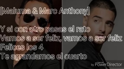 Felices Los 4 Con Letra Maluma Ft. Marc Anthony Version Salsa