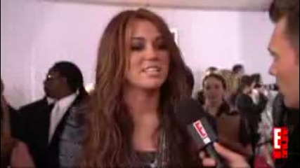 E! 2010 Grammys Miley Cyrus 
