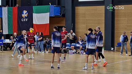 Левски и Монца загряват преди първия 1/4 финал от CEV Challenge Cup