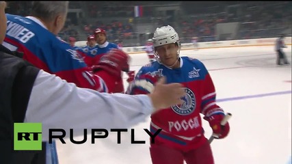 Russia: Putin celebrates 63rd birthday with ice hockey match featuring hockey legends