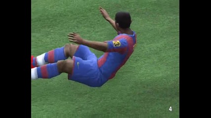 Fifa 08 My Game Play Barcelona vs C Palace Яки Голове 
