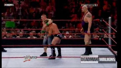 Chris Jericho vs Big Show vs John Cena - Triple Threat - Raw 2.11.2009 