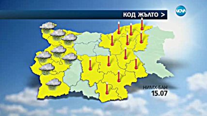 Прогноза за времето (15.07.2016 - сутрешна)