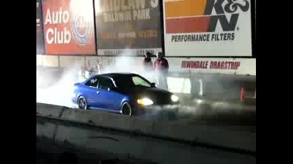 Jerrybuilt 600whp Civic Si Turbo 7.3 Sec - 1/8mile