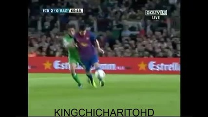 Lionel Messi Fantastic Control + Juggle + Skill Vs Racing Santander