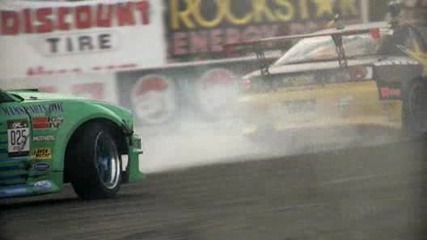 Dai Vs Vaughn During The 2007 Evergreen Speedway Formula Drift Finale - Slow Motion