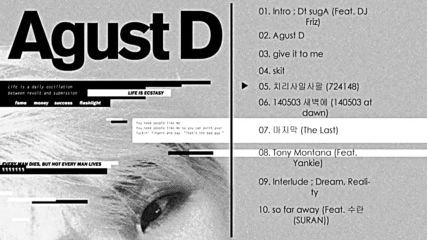 [album] Agust D (suga of Bts) - Agust D (1st Mixtape)