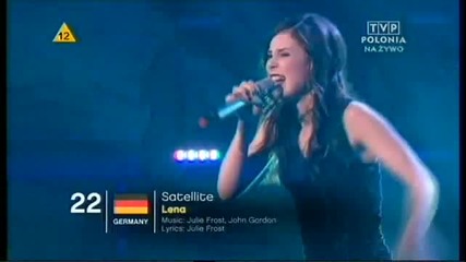 Победителят в Евровизия 2010 - Лена ~ Eurovision 2010 Germany - Lena - Satellite (final) 