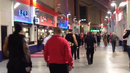 The Shield Before Entrance Manchester Raw 11/11/13 Dean Ambrose Wink