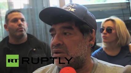Colombia: Maradona arrives in Bogota ahead of Match for Peace