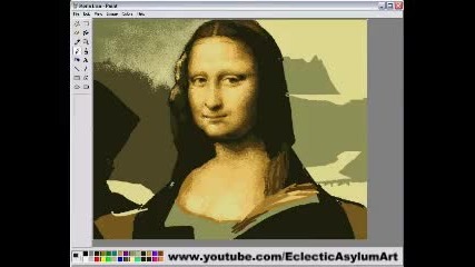 art - Рисуване На Мона Лиза със програмата Paint 