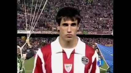 El himno espanol,  mal recibido copa del rey Athletic Club De Bilbao Vs Fc Barcelona (1 - 4)