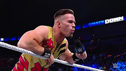 Austin Theory tells Pat McAfee he will be facing him at WrestleMania: SmackDown, March 4, 2022