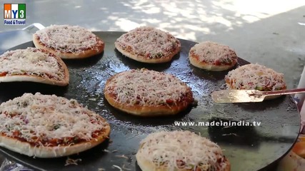 Бърза Храна на улицата ..How To Make Pizza In Traditional Method - Mumbai