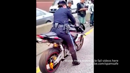 Полицайка се прави на моторист :) widen