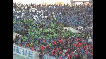 Levski fans at the Sofia derby 