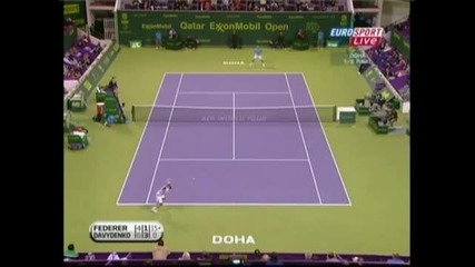 08.01.2010 - Atp Doha - Николай Давиденко Роджър Федерер отново 