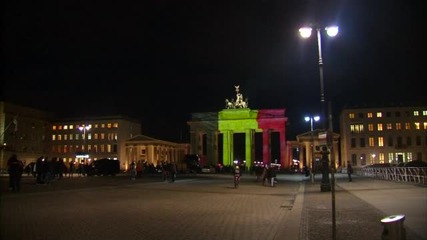 Бранденбургската врата в цветовете на Белгия