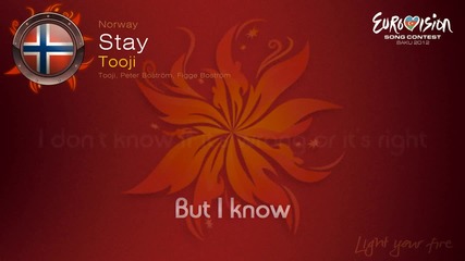 Евровизия 2012 - Норвегия | Tooji - Stay (остани) караоке-инструментал
