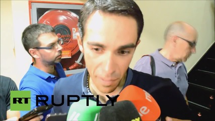 Spain: Thousands celebrate with Giro d'Italia champ Alberto Contador